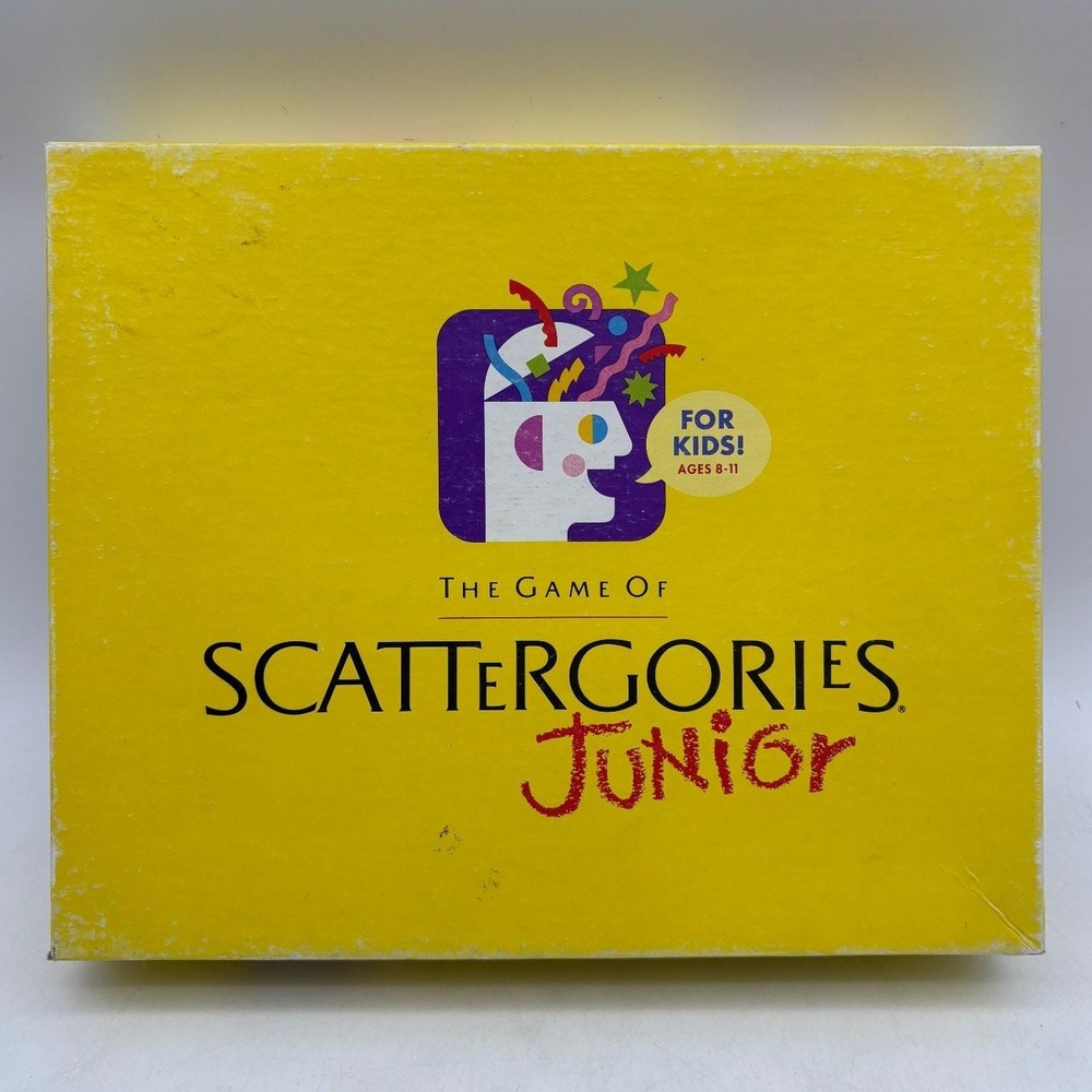 Vintage Scattergories Junior Board Game 1989 Milton Bradley Complete Kids Party